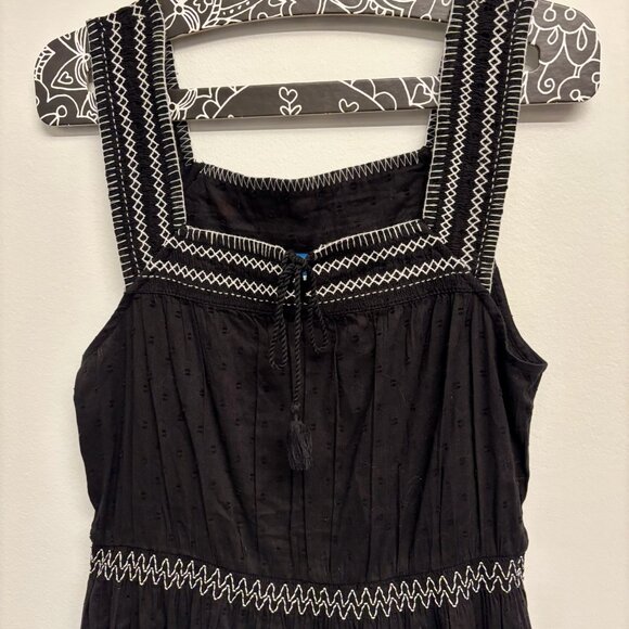 NWT Old Navy black dotted swiss with contrast stitching sun dress M - Picture 5 of 9